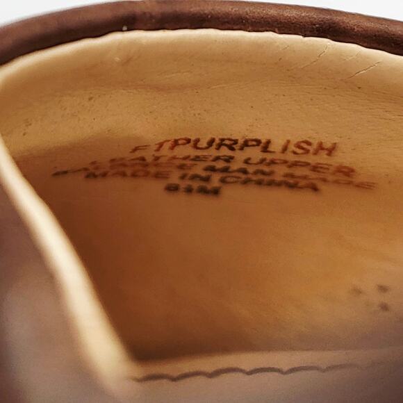 Marc Fisher FTPURPLISH Brown Leather Croc Embossed Round Toe Pumps Women’s 8.5M - Picture 8 of 11